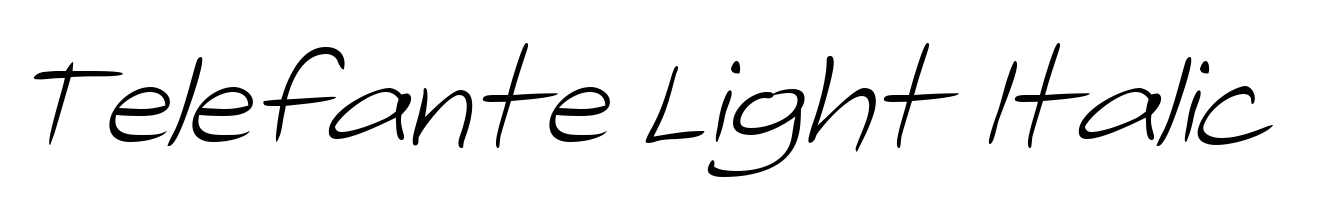 Telefante Light Italic